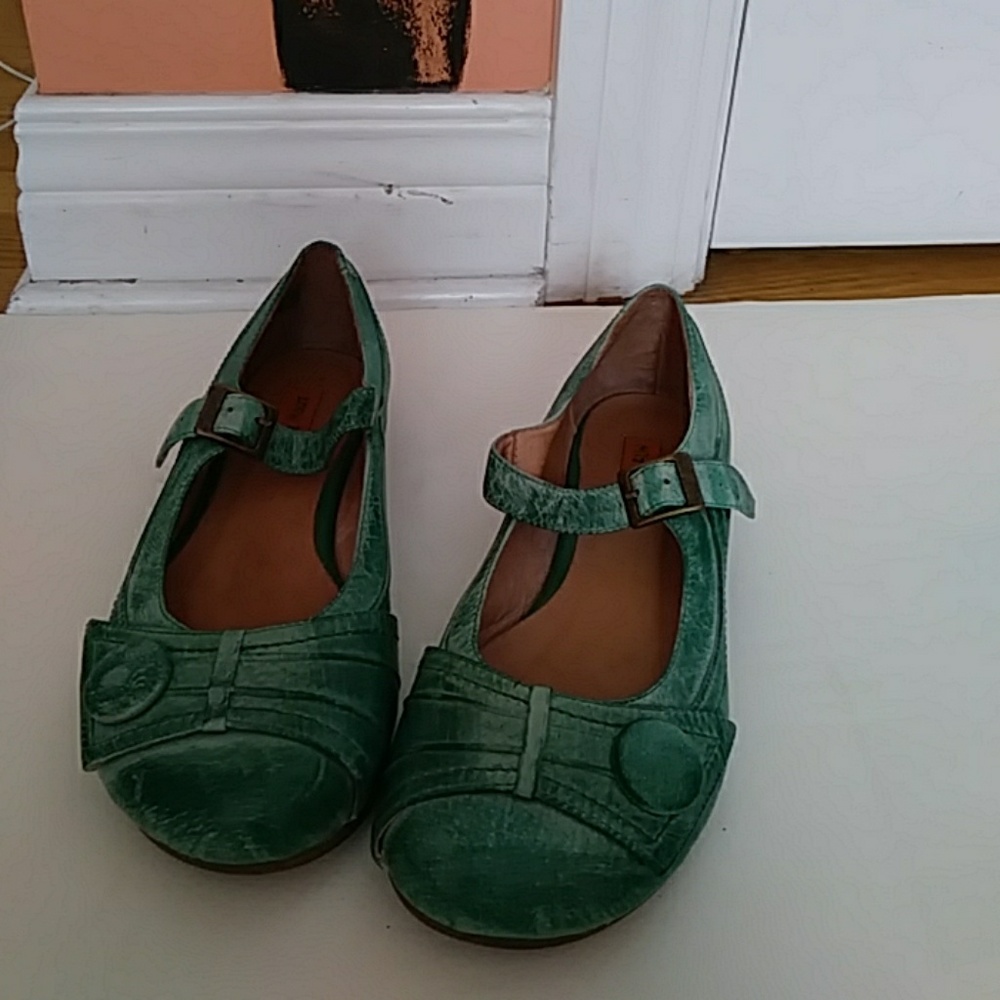Miz Mooz teal leather sandals
